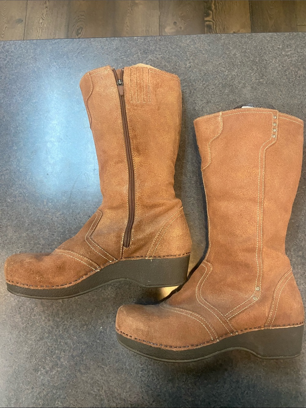 Dansko Brown Suede Tall Winter Boots - Picture 5 of 6